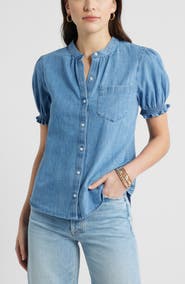 Caslon® Chambray Button-Up Shirt