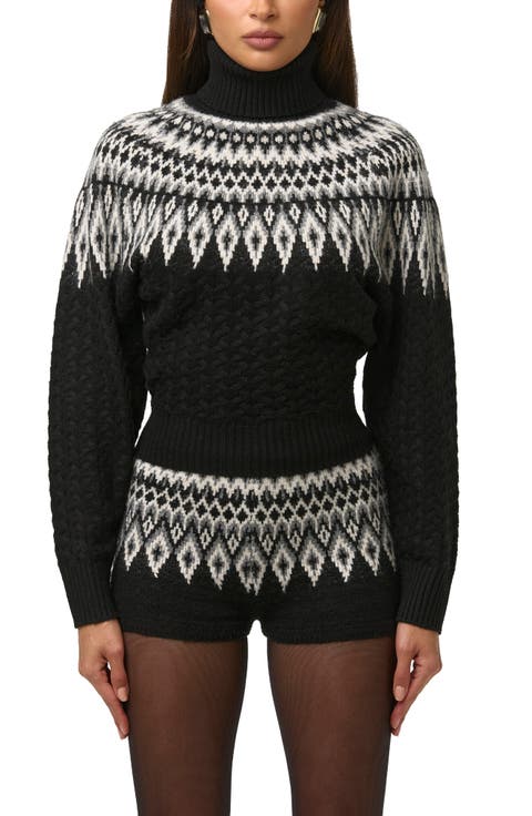 Fair Isle Turtleneck Sweater