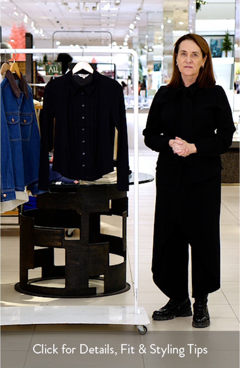 Picot Trim Jersey Button-Up Shirt, sales video thumbnail