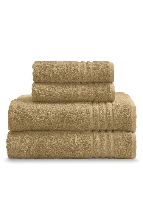 Solid Cotton 4-Piece Towel Set