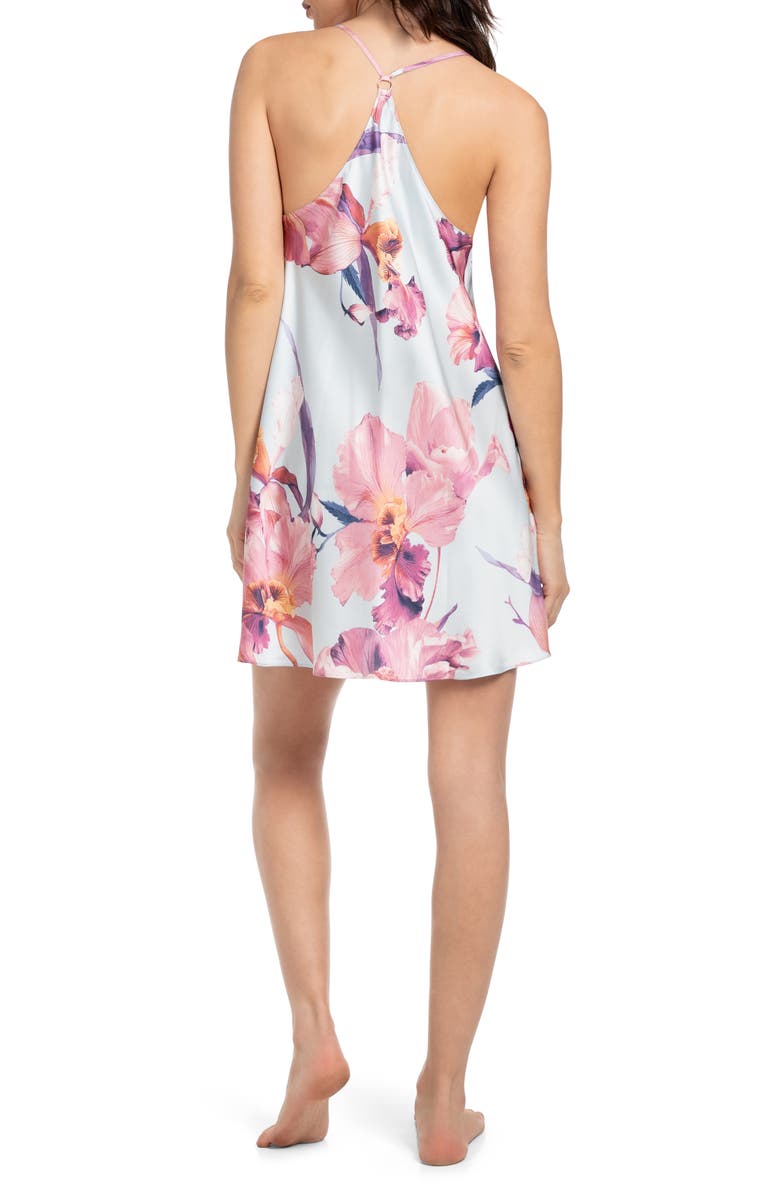 Midnight Bakery Haven Print Satin Chemise, Alternate, color,