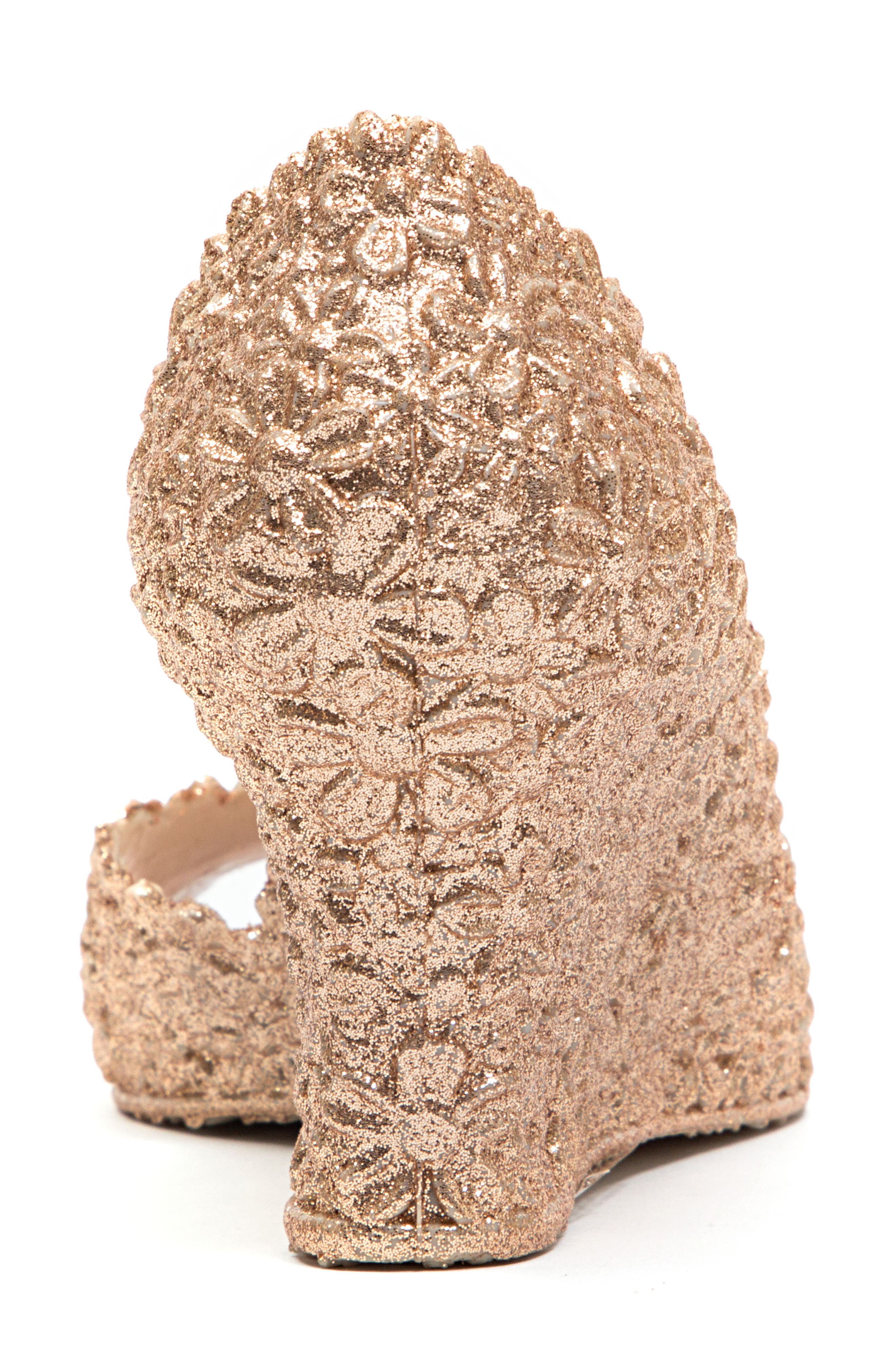 CHIC BY LADY COUTURE Peep-toe Wedge, Alternate, color, Gold