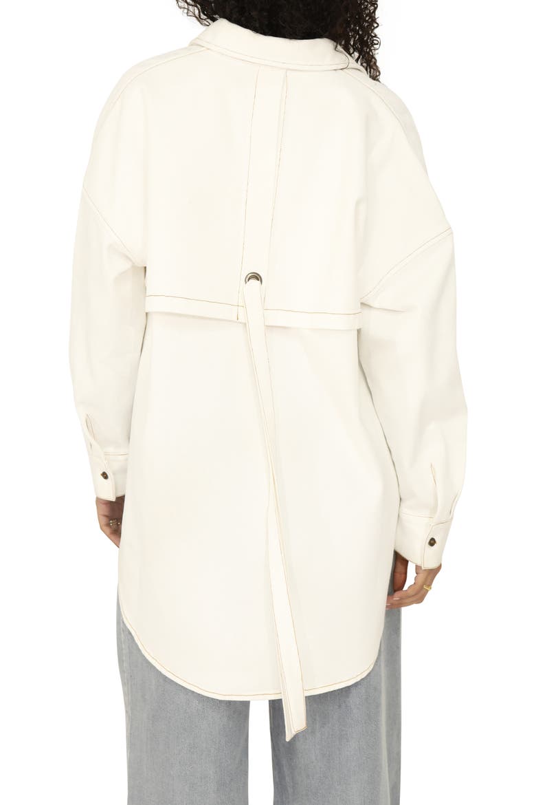 Into Him Oversized Denim Shirt, Alternate, color, Off White