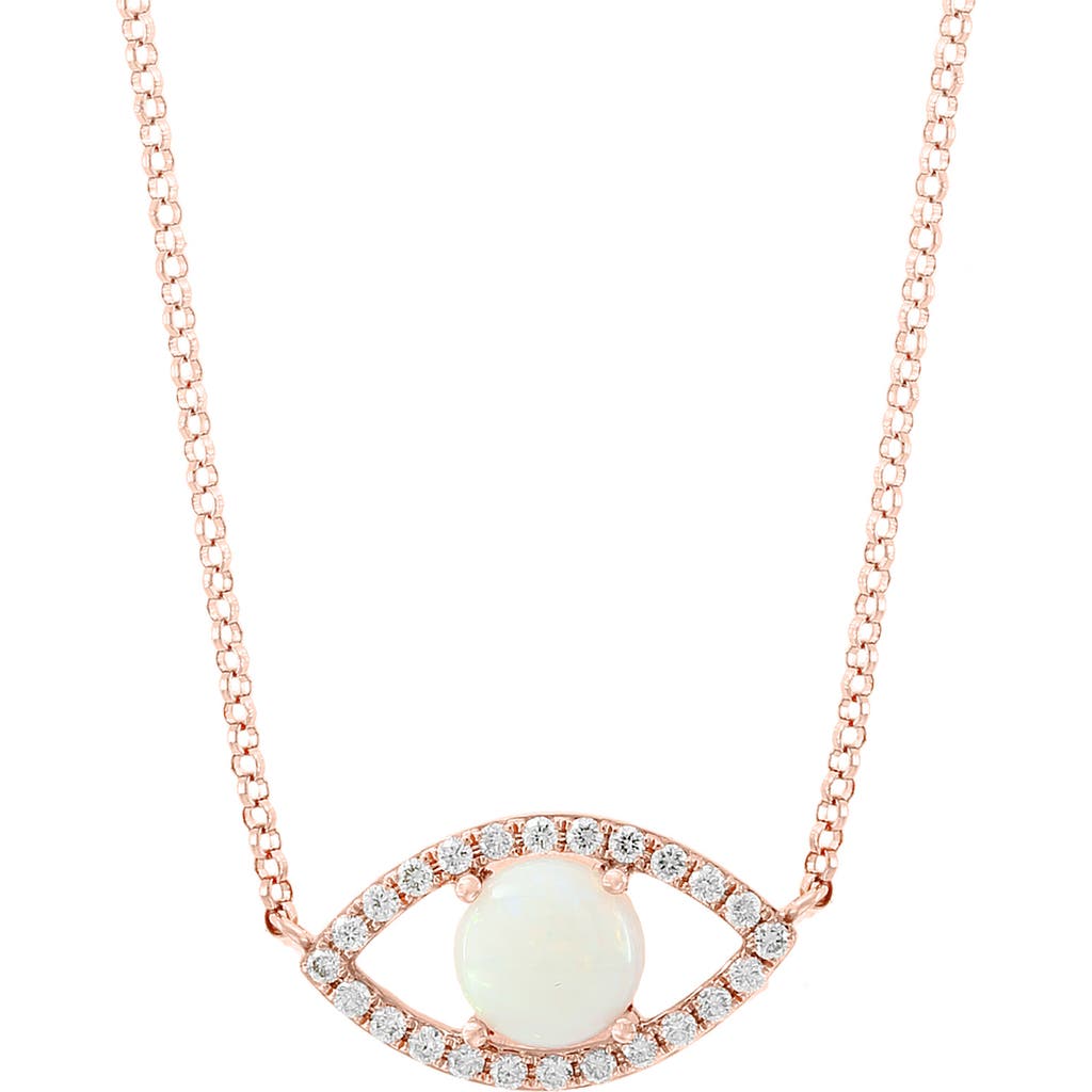 Effy Diamond & Opal Evil Eye Pendant Necklace In Gold