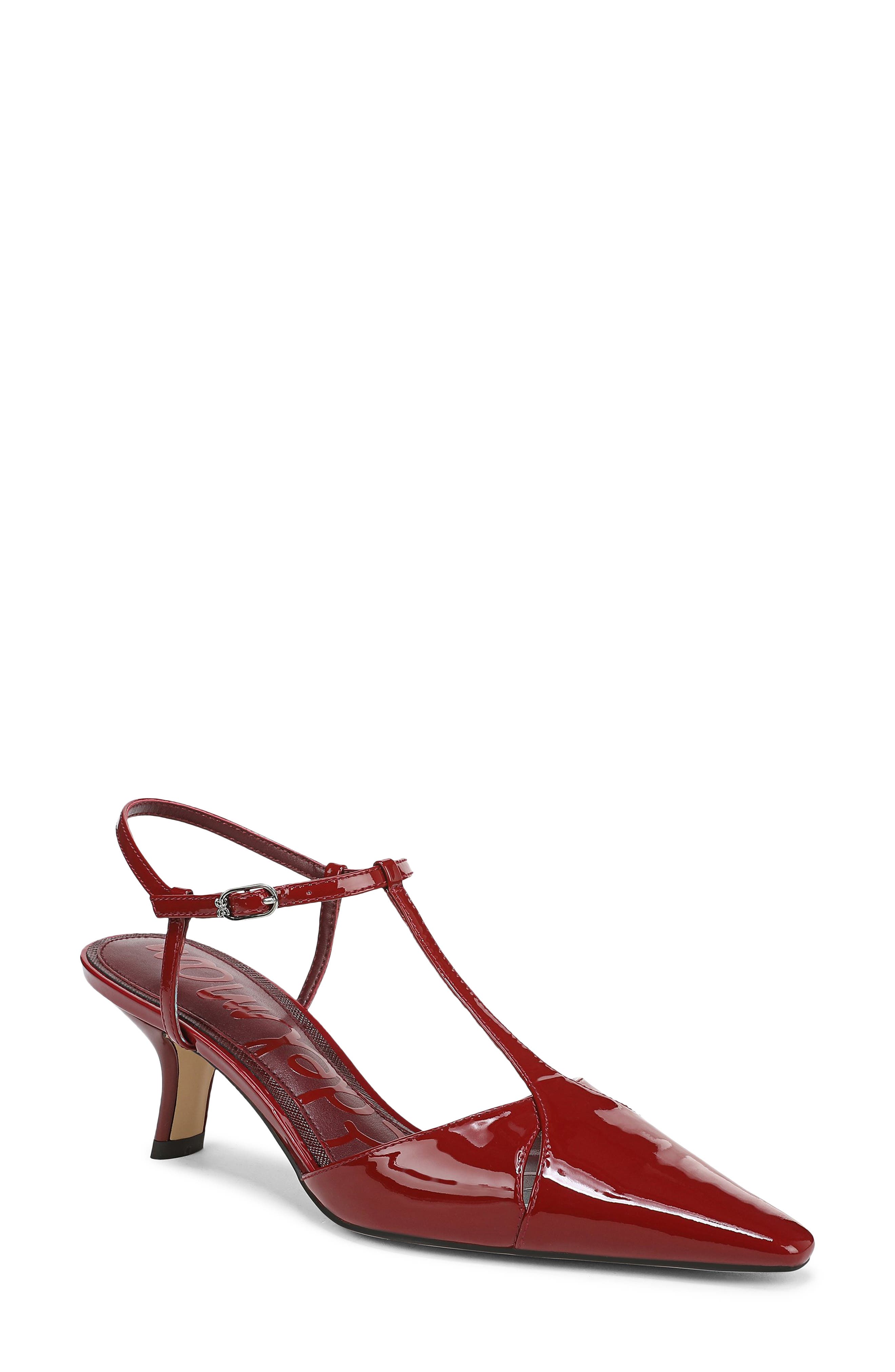 Sam Edelman Briella Pointed Toe Pump, Main, color, Deep Scarlet