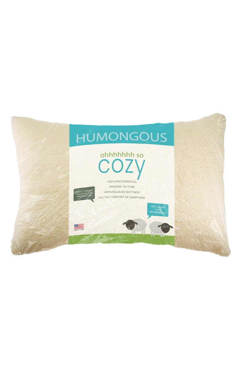 Luxury Home Natural Wool Cooling Pillow, Main, color, White