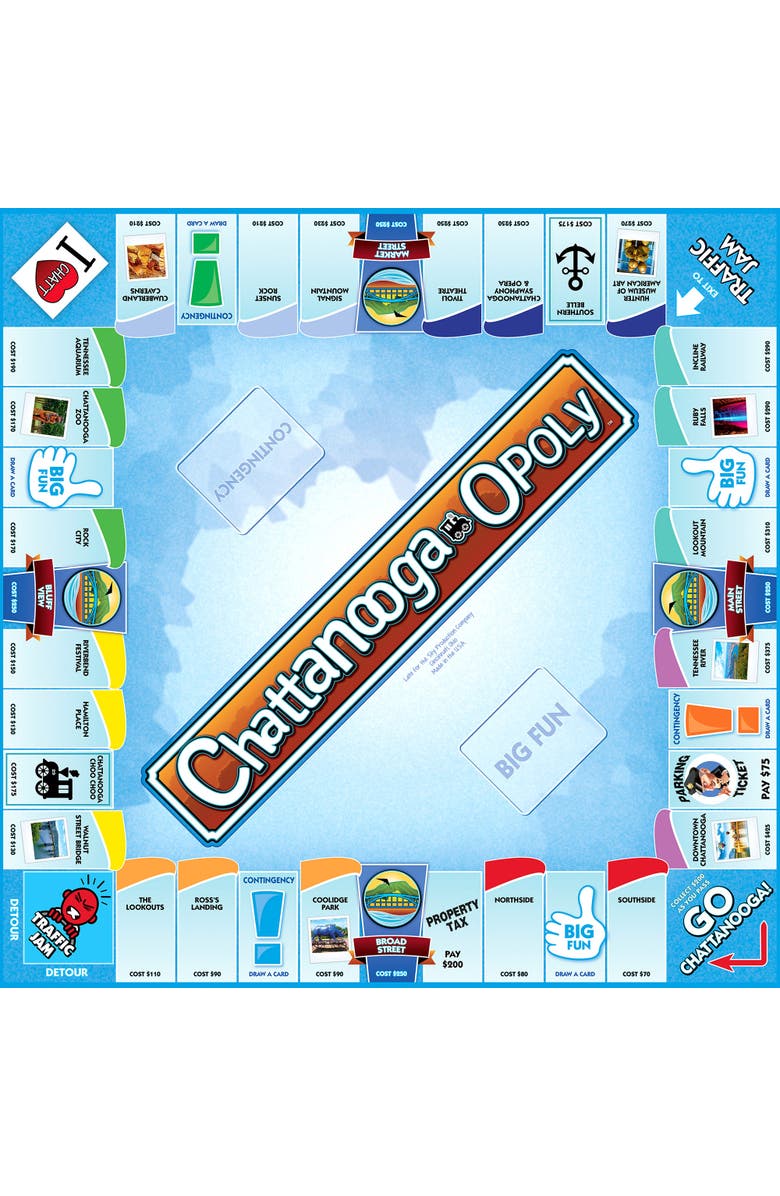 Late for the Sky Chattanoogaopoly Monopoly Board Game, Alternate, color, Multicolored