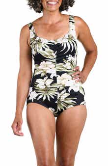 Shirred Spa One-Piece Swimsuit