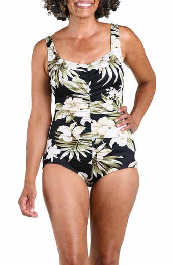 Shirred Spa One-Piece Swimsuit