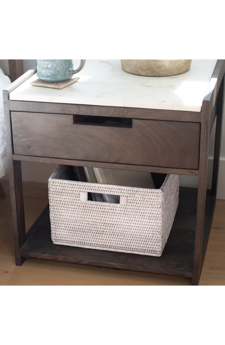 Artifacts Trading Company<sup>™</sup> Artifacts Rattan Square Storage Basket with Rounded Corners, Alternate, color, White Wash