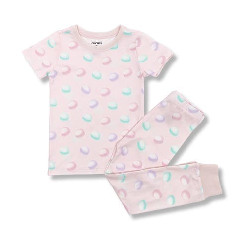 Norani Kids Organic Two-piece Pajama Set In Macarons