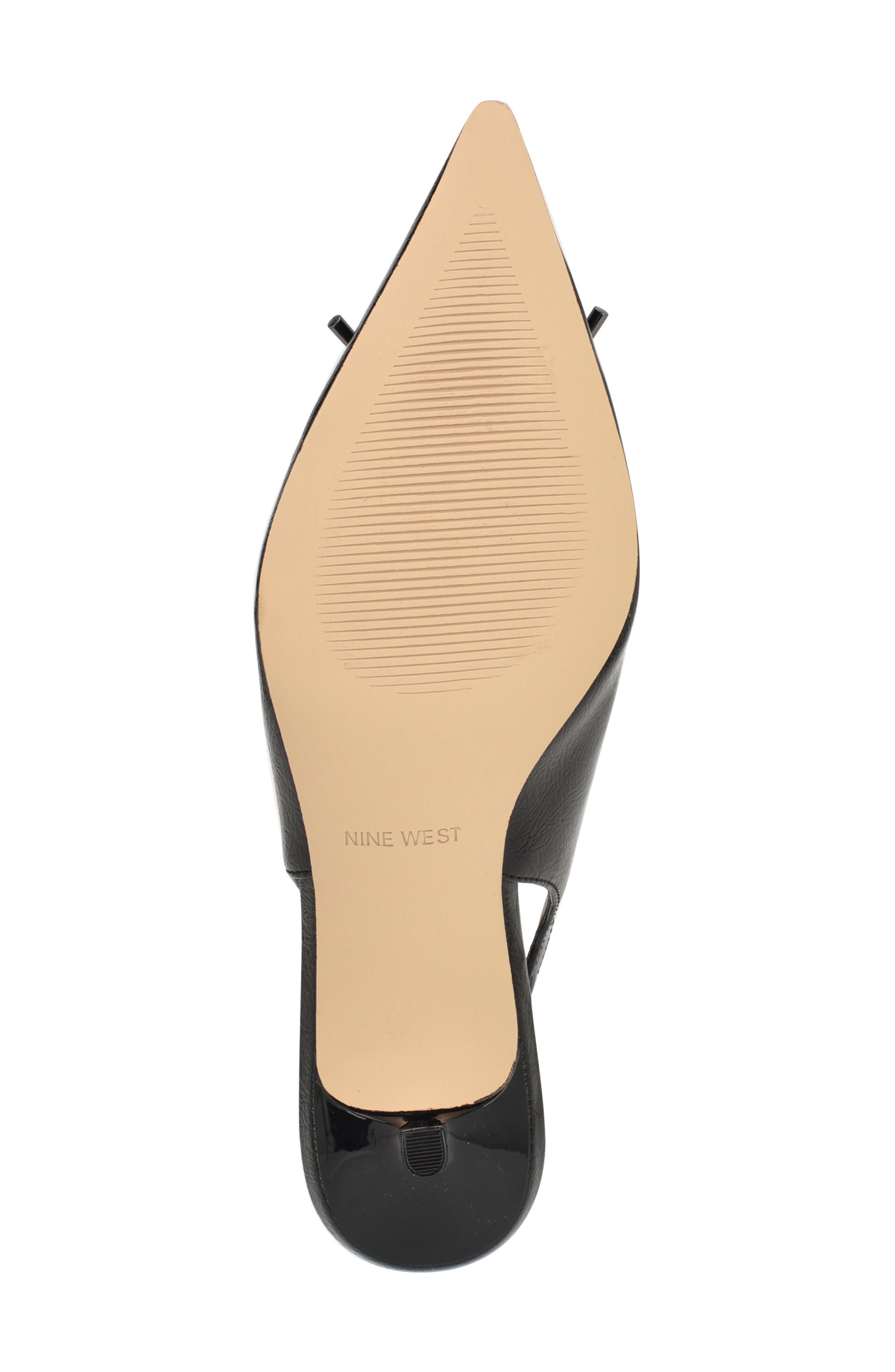 Nine West Anora Slingback Pointed Toe Pump, Alternate, color, Black