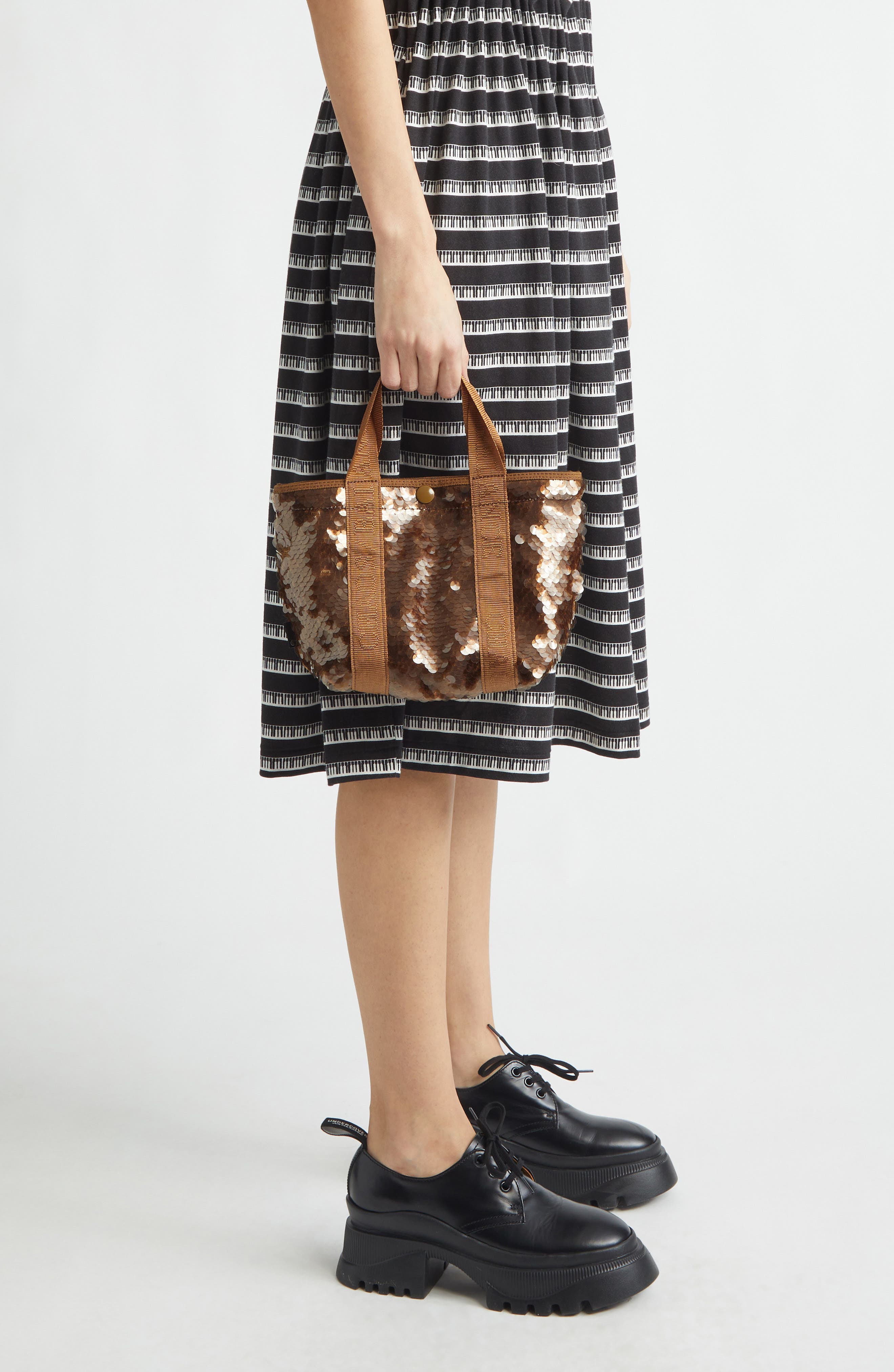 Undercover CHAOS/BALANCE Paillette Tote, Alternate, color, Brown