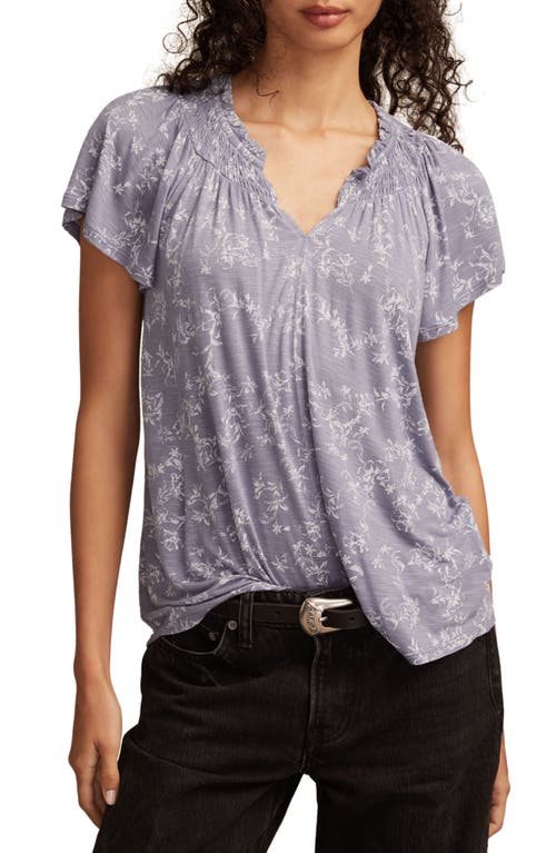 Lucky Brand Sandwash Top in Blue Floral 