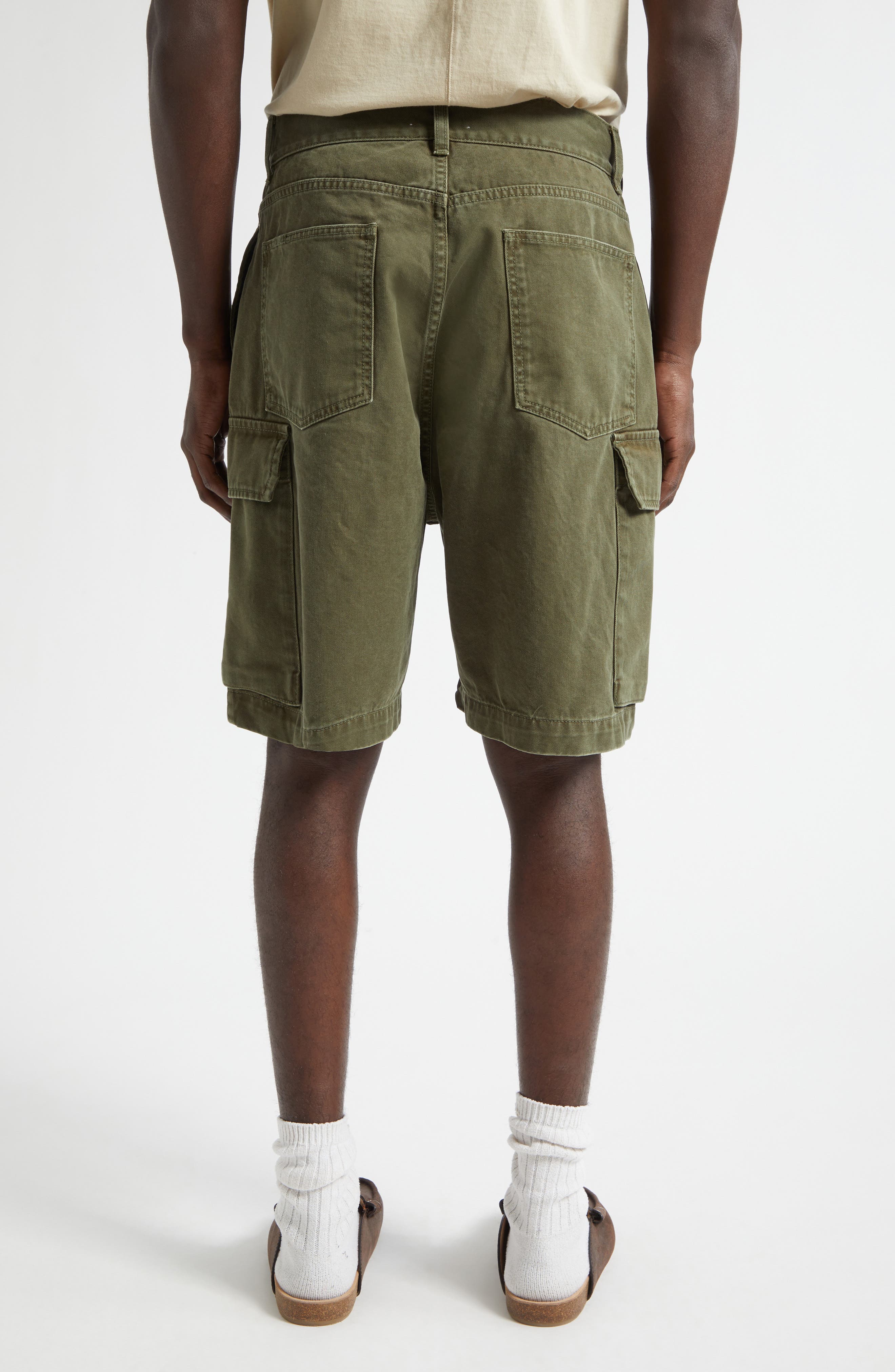 JW Anderson Twisted Cotton Cargo Shorts (Men) | Nordstrom