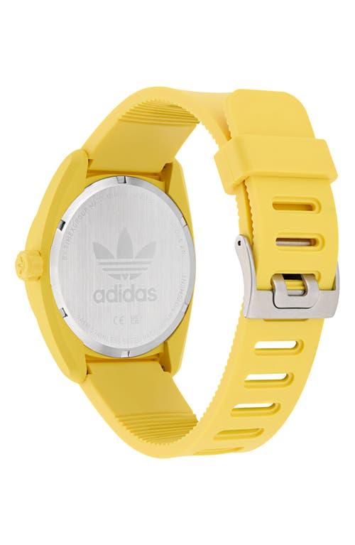 Adidas Originals Adidas Ao Street Resin Strap Watch In Yellow