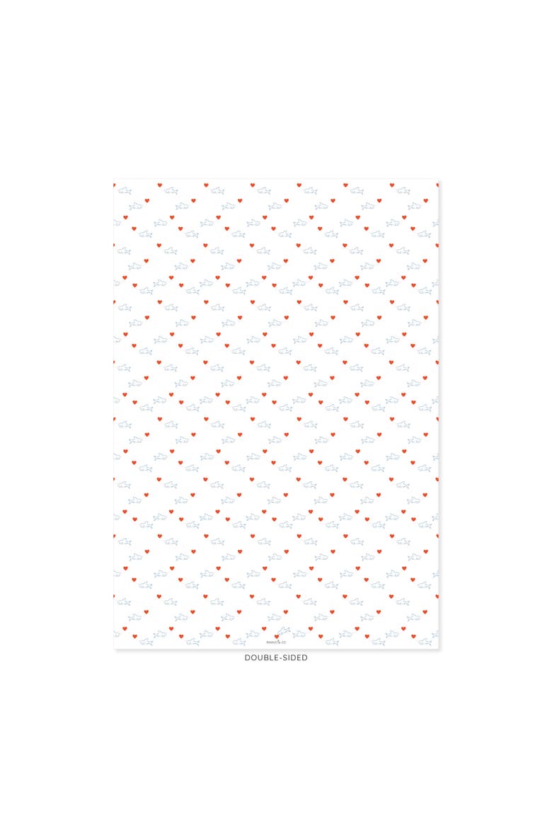 Eight Sheets Two-Sided "Nautical Love" Heavyweight Gift Wrap, Alternate, color, Multicolored