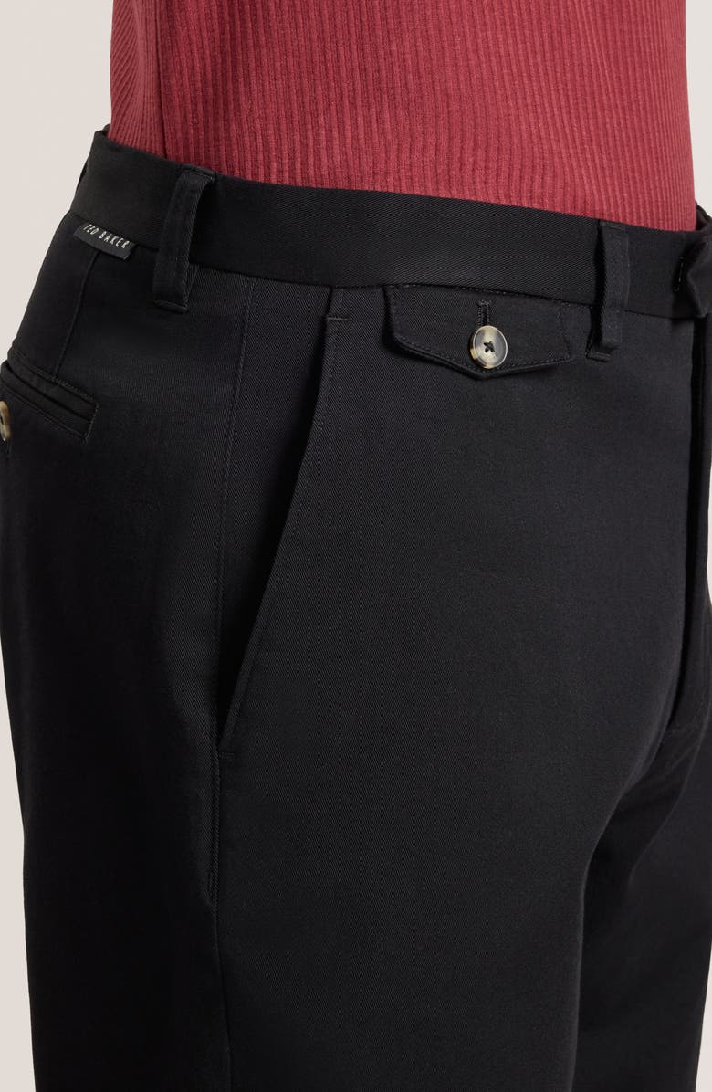 Ted Baker Heavy Stretch Cotton Twill Chino Pants, Alternate, color, Black Beauty