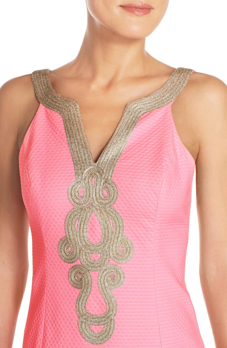 Lilly Pulitzer<sup>®</sup> 'Emery' Piqué Cotton Sheath Dress, Alternate, color,