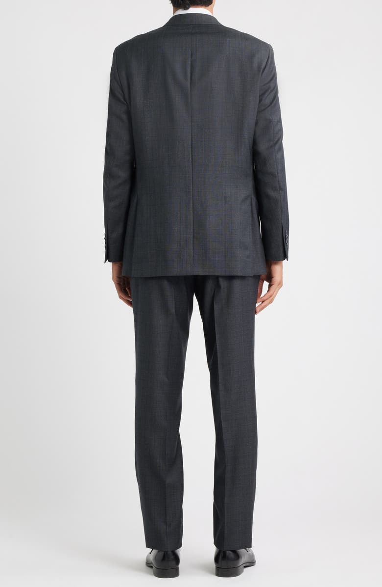 Peter Millar Flynn Classic Fit Charcoal Grey Check Wool Suit, Alternate, color, Charcoal