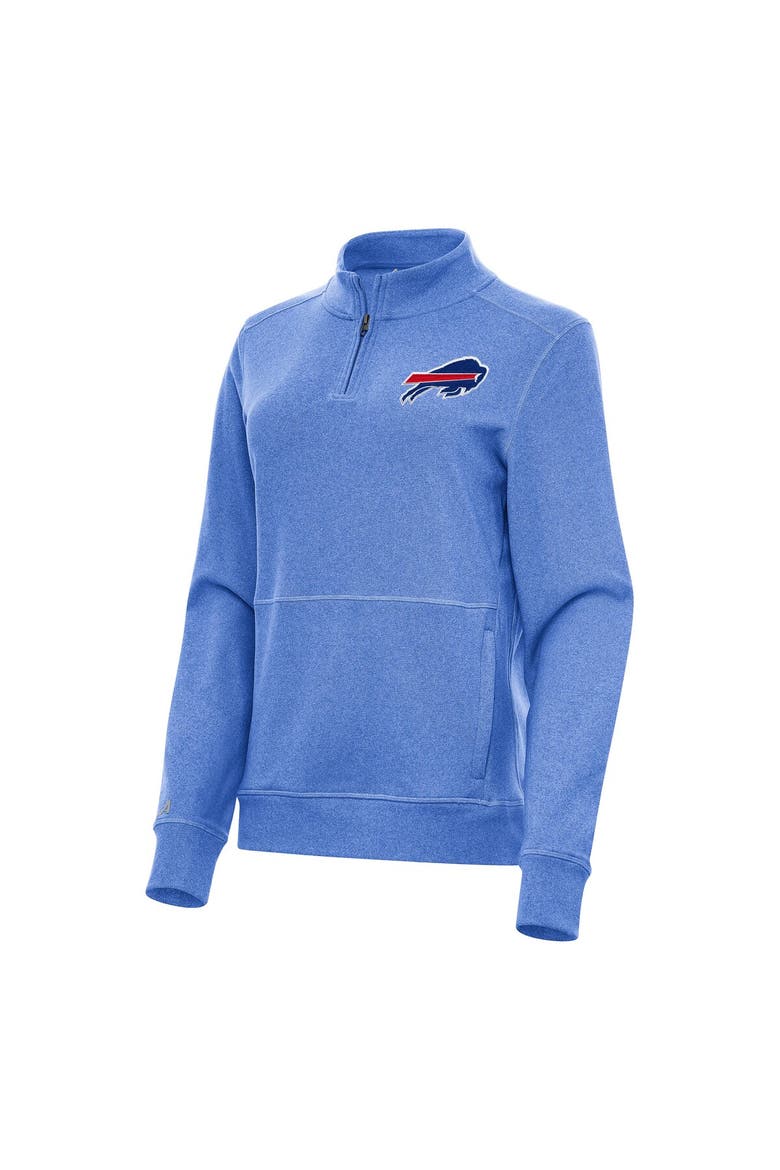 Women's Antigua  Heather Royal Buffalo Bills Crush Quarter-Zip Jacket, Alternate, color, Heather Royal