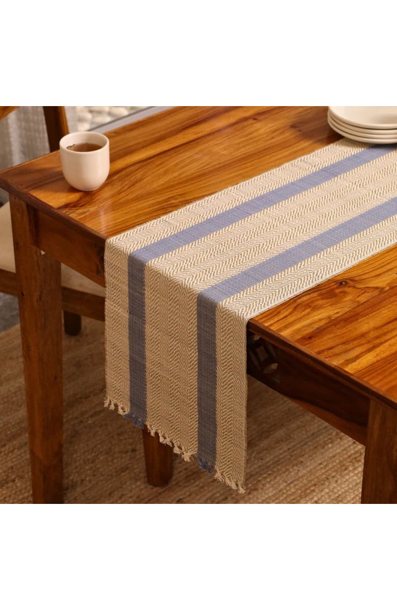 Mela Artisans Eco-Friendly Grass Table Runner, Main, color, Blue