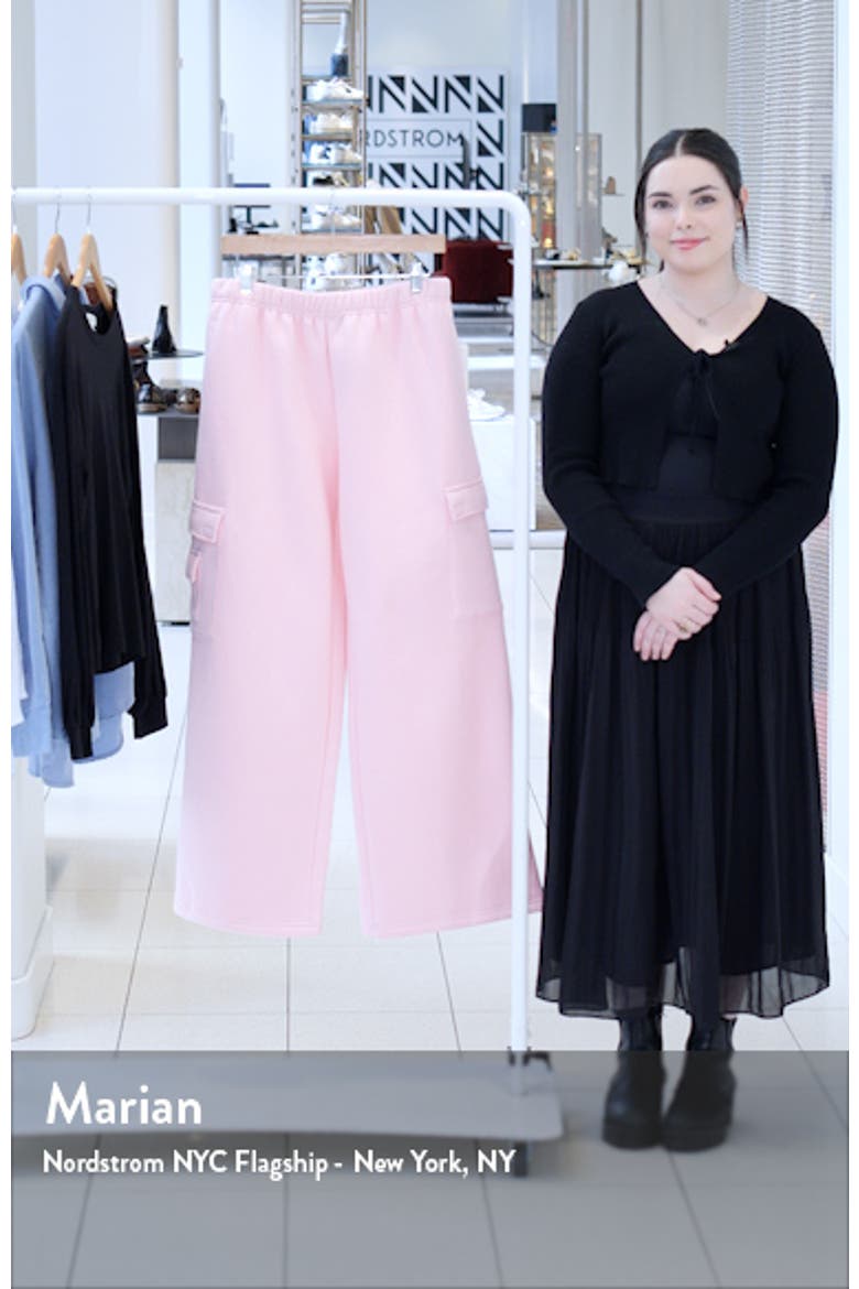 Wide Leg Cargo Sweatpants video