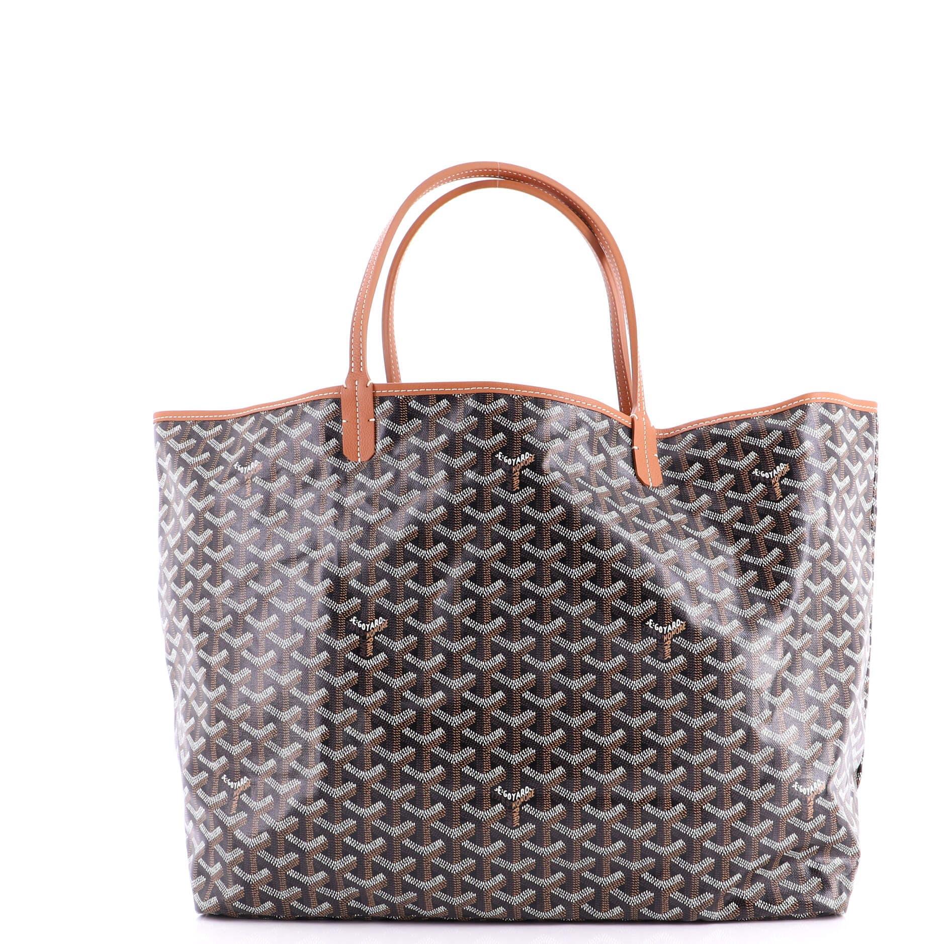 Pre-Owned Goyard Saint Louis Tote Coated Canvas GM, Alternate, color, Brown