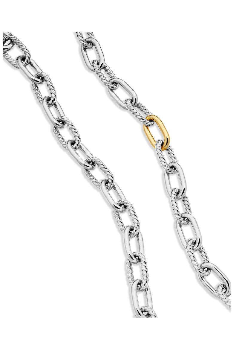 DY Madison® Chain Necklace in Sterling Silver with 18K Yellow Gold, 11mm, Alternate, color, GOLD/ SILVER