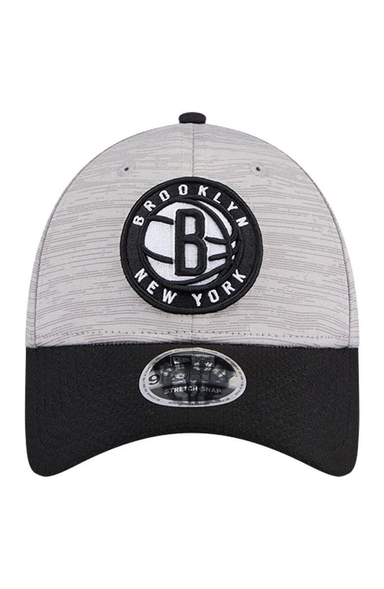 New Era Men's New Era Heather Gray/Black Brooklyn Nets Active Digi-Tech Two-Tone 9FORTY Adjustable Hat, Alternate, color, Heather Gray
