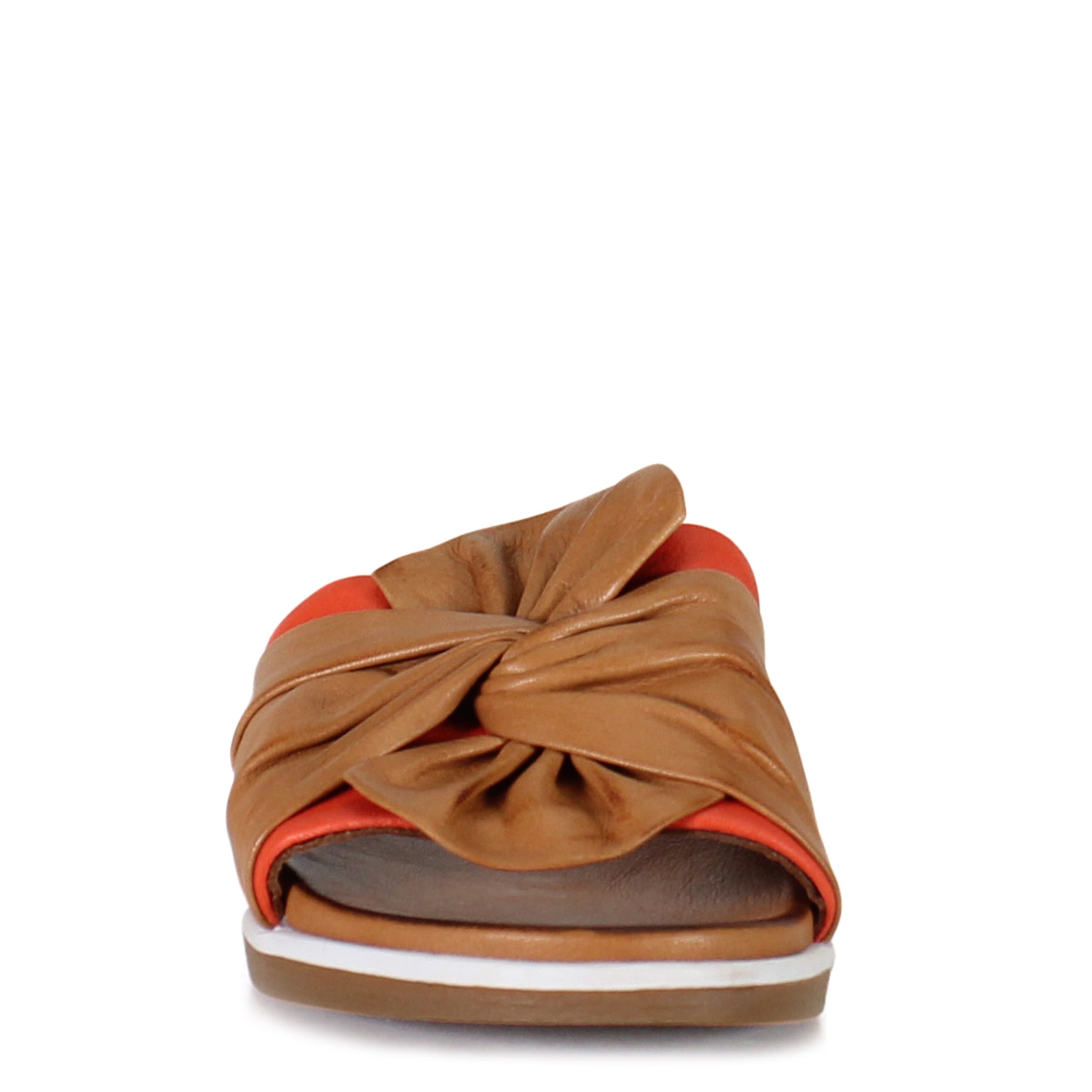 Diba True PROD IGEE Leather Flat Sandal, Alternate, color, Coconut/Coral