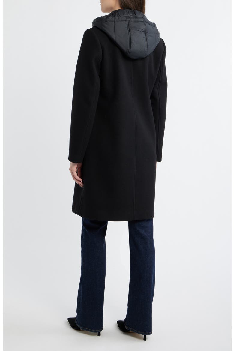 Walker Coat with Hooded Bib Inset, Alternate, color, BLACK