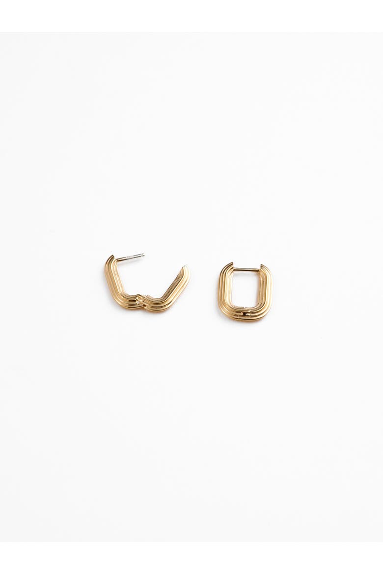 Elli Step Link Huggies, Alternate, color, Recycled Gold Vermeil