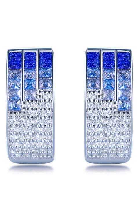 Cubic Zirconia Huggie Hoop Earrings