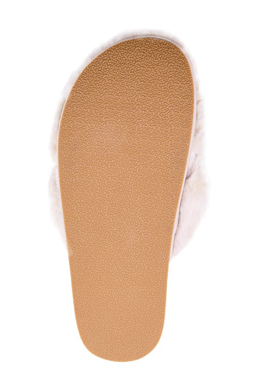 Shushop Juliet Faux Fur Slide Sandal In Neutral