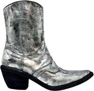 Madison Maison Laminated Pointy Toe Ankle Boot