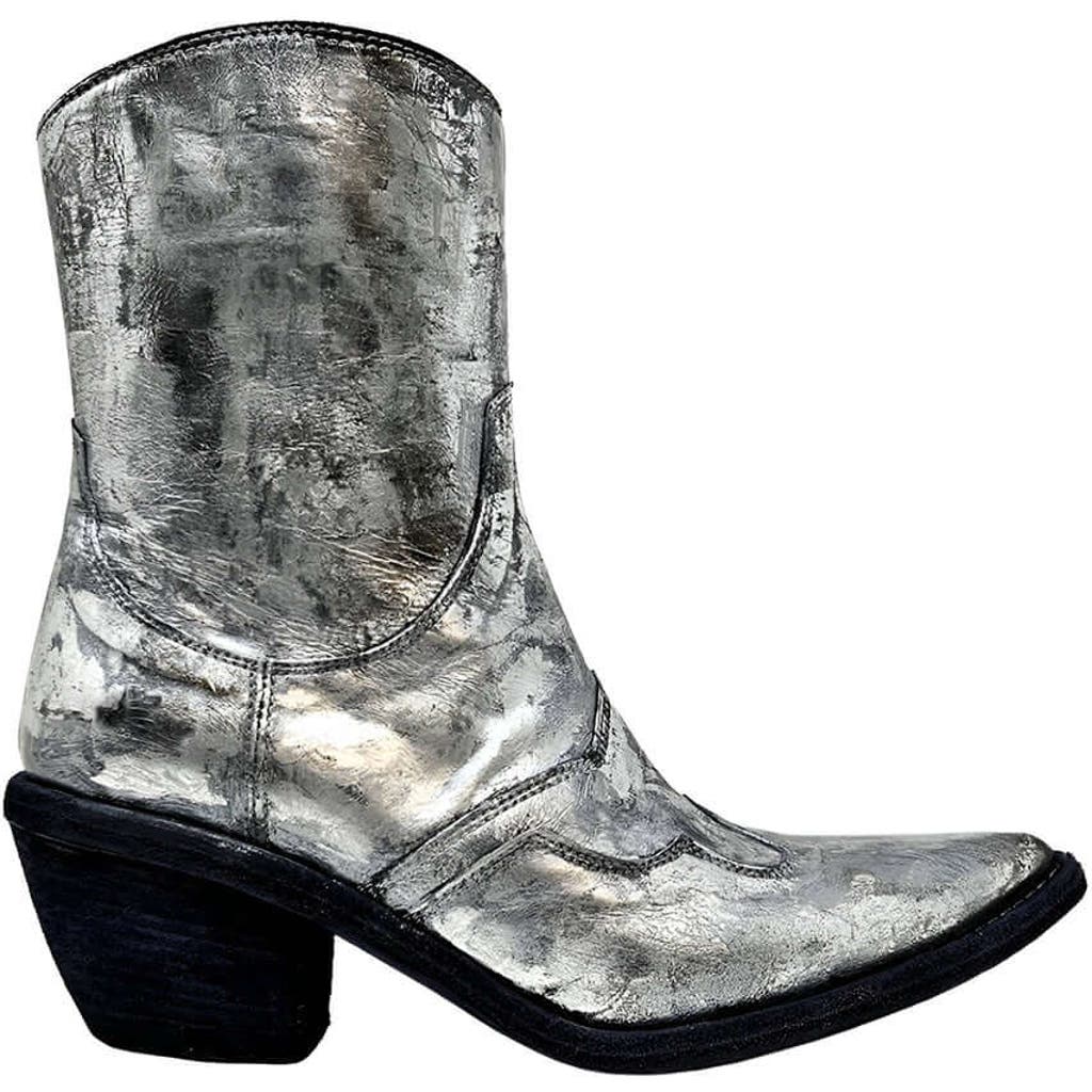 MADISON MAISON MADISON MAISON LAMINATED POINTY TOE ANKLE BOOT