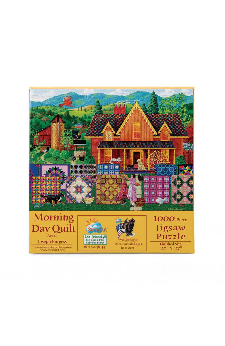 Sunsout Morning Day Quilt 1000 piece Jigsaw Puzzle for Adults, Alternate, color, Multicolor