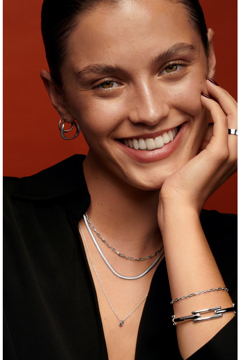 Lab Created Diamond Pavé Bangle, Alternate, color, STERLING SILVER