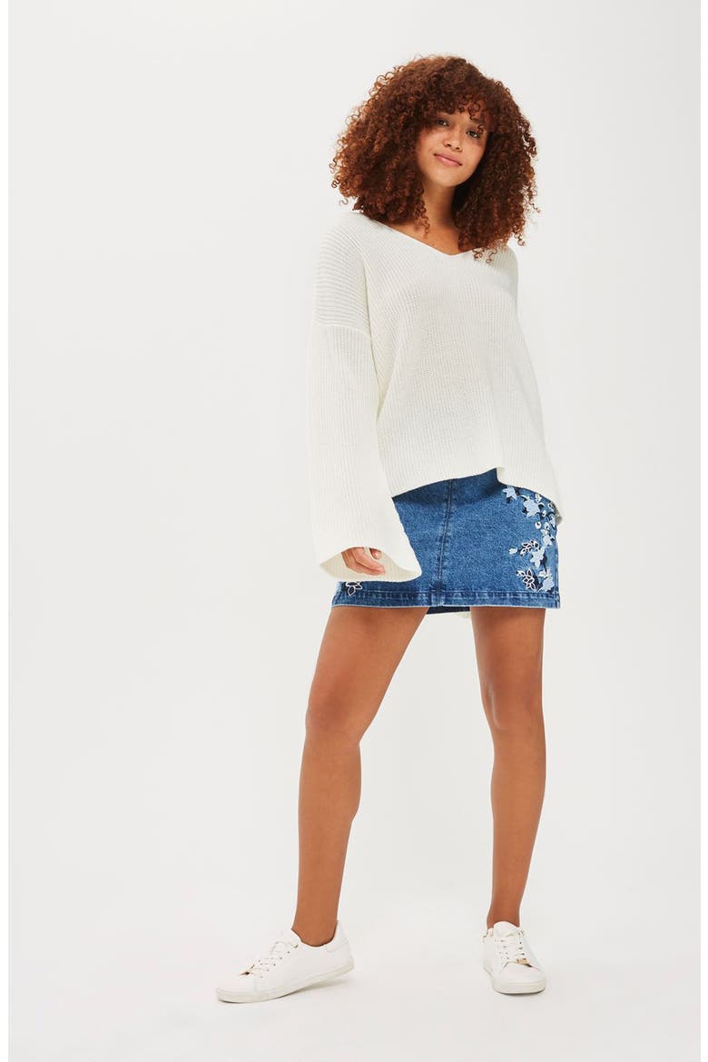 Lattice Back Sweater, Alternate, color, IVORY