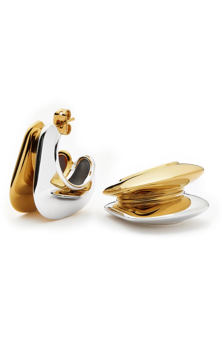 Missoma Mixed Metal Hoop Earrings, Alternate, color, 