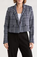 rag & bone Elvy Double Breasted Crop Tweed Blazer