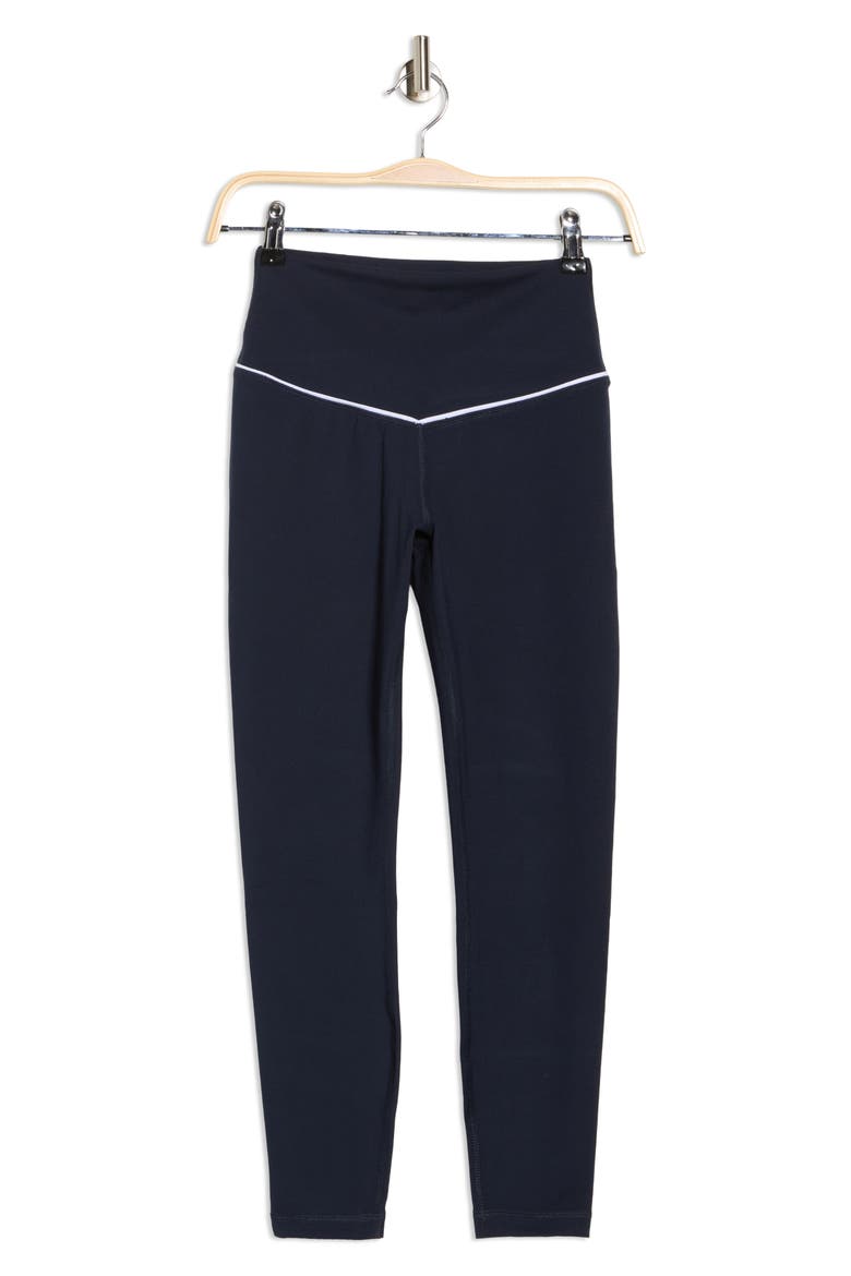 Interlock Leggings, Alternate, color, TRUE NAVY/ WHITE