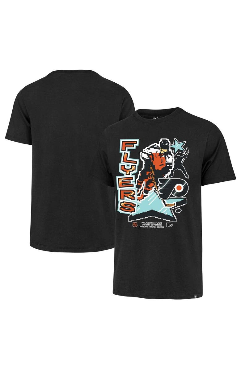 '47 Men's '47 Black Philadelphia Flyers Lamp Lighter Franklin T-Shirt, Main, color,