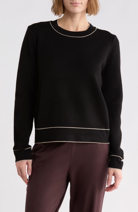 Flat Knit Tipped Sweater