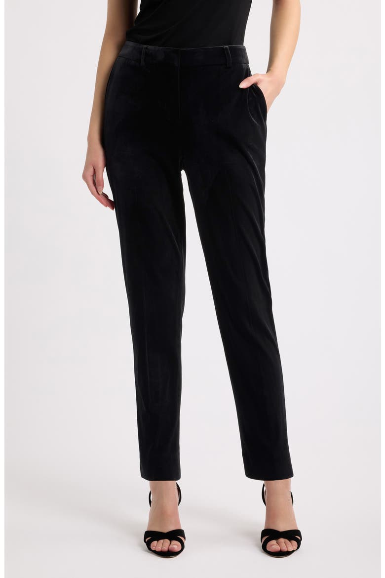 Velvet Classic Ankle Pants, Main, color, BLACK
