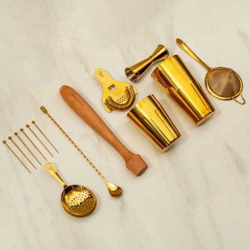A Bar Above 14-piece Craft Bar Set, Gold In Gold