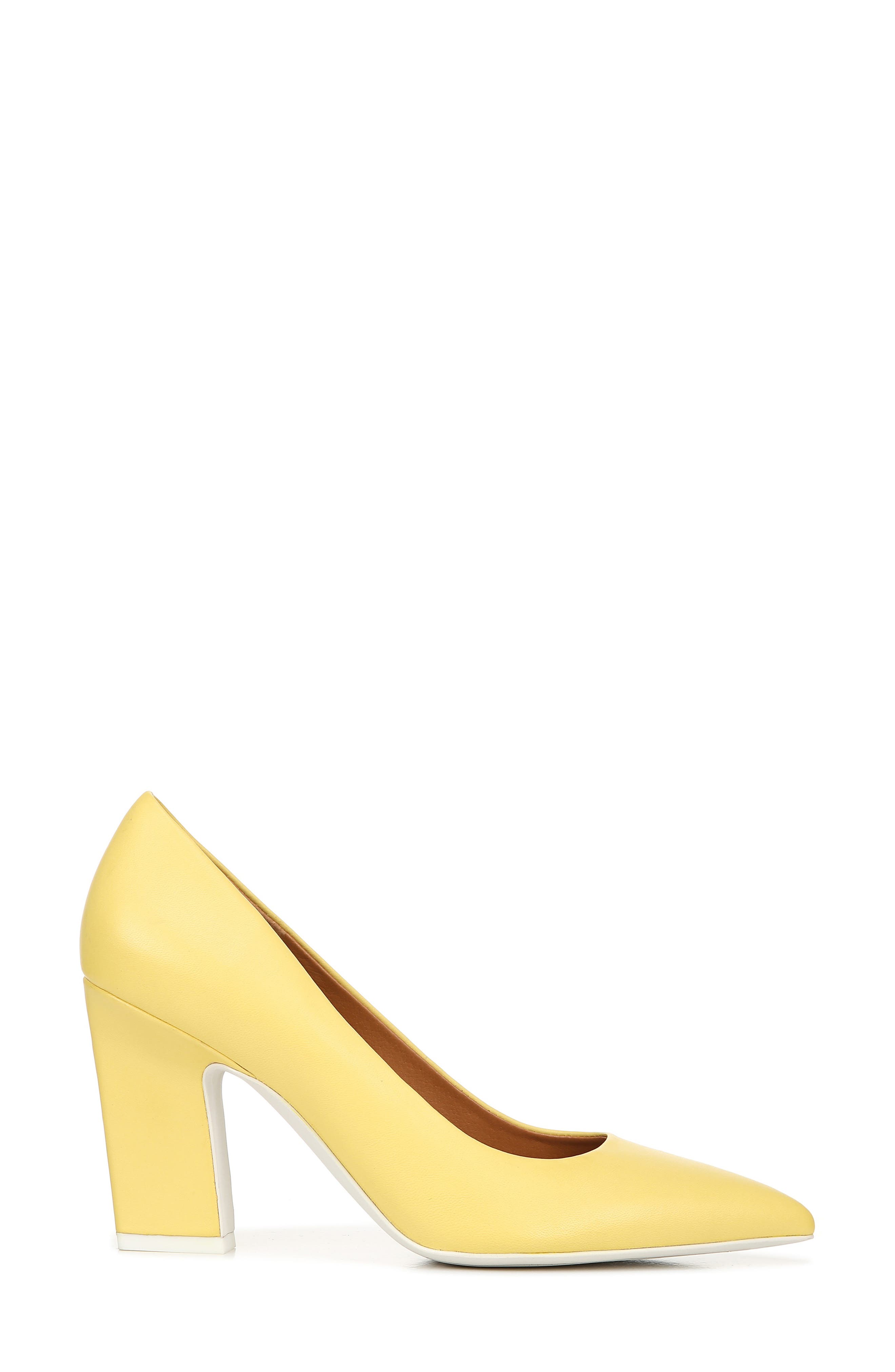 Sasha Pointed Toe Pump, Alternate, color, LEMON LEATHER