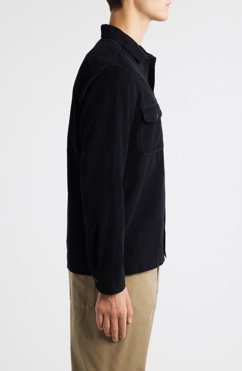 MERZ B SCHWANEN Lightweight Corduroy Shirt Jacket, Alternate, color, Deep Black