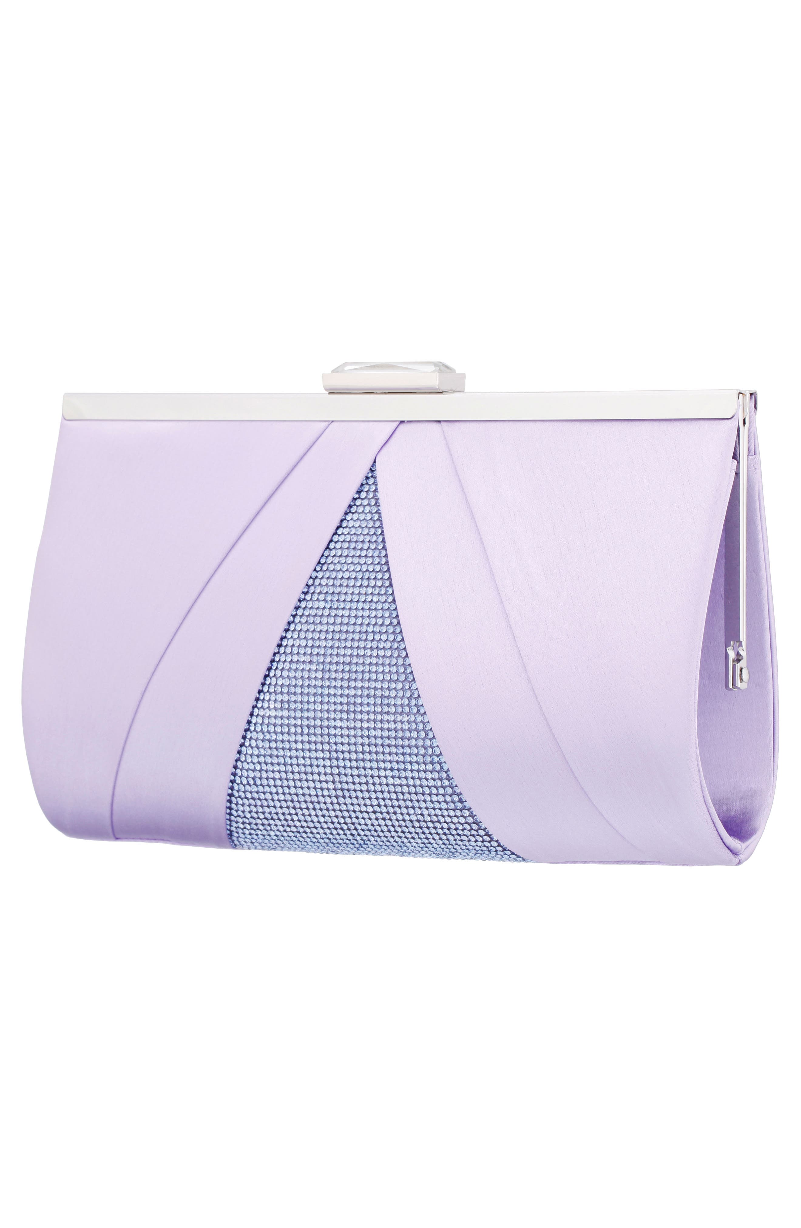 Ophelia Frame Clutch, Alternate, color, ROYAL LILAC